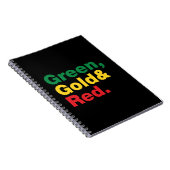 Groen, goud en rood. notitieboek (Rechterzijde)