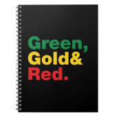 Groen, goud en rood. notitieboek (Voorkant)