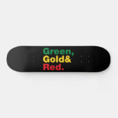 Groen, goud en rood. persoonlijk skateboard (Horizontaal)
