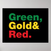 Groen, goud en rood. poster (Voorkant)