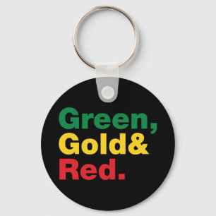 Groen, goud en rood. sleutelhanger