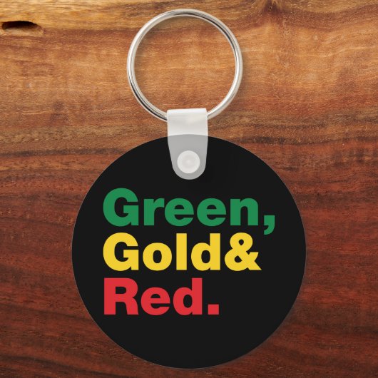 Groen, goud en rood. sleutelhanger (Voorkant)