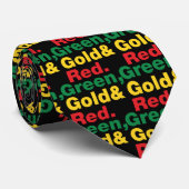 Groen, goud en rood. stropdas (Opgerold)