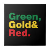 Groen, goud en rood. tegeltje (Voorkant)