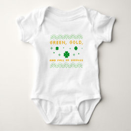 Groen, goud en vol met Giggles St. Patrick's Day Romper