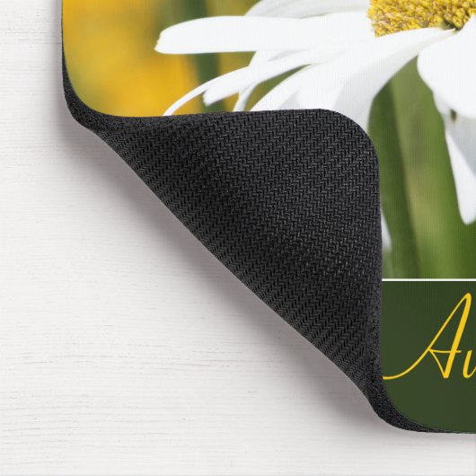 Groen goud en witte bloem muismat (Hoek)