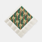 Groen goud- en zwarte faux Glitter Gold Diamond Bo Servetten (Hoek)