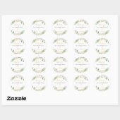 Groen Goud Eucalyptus Baby Shower Dankjewel Ronde Sticker (Vel)