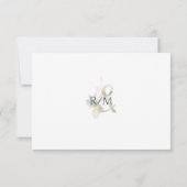 Groen & Goud Eucalyptus Bruiloft RSVP Kaartje (Achterkant)