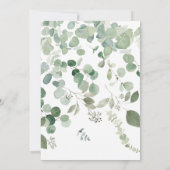 Groen & Goud Eucalyptus Bruiloft uitnodiging (Achterkant)