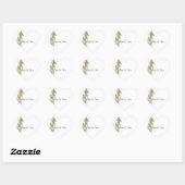 Groen Goud Eucalyptus Glitzy Bruiloft Hart Sticker (Vel)