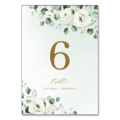 Groen goud eucalyptus groen bloemenbruiloft kaart (Achterkant)