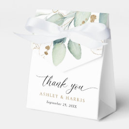 Groen Goud Eucalyptus Rustiek Huwelijk Bedankdoosjes