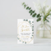 Groen & Goud Eucalyptus Sparkler Label (Staand voorkant)
