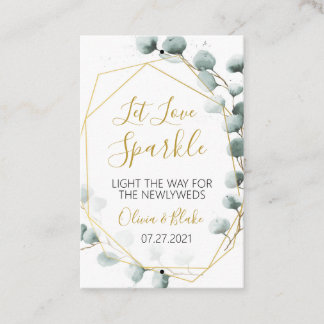 Groen & Goud Eucalyptus Sparkler Label
