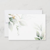 Groen & Goud Eucalyptus VAR 1 Bruiloft RSVP (Achterkant)