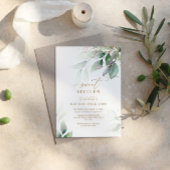 Groen & Goud Eucalyptus Zoet 16 Verjaardag Kaart