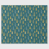 Groen Goud Fancy Glitter Cadeaupapier (Vlak)