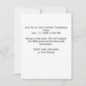 Groen & Goud Football Tailgate Party Uitnodiging (Achterkant)