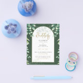 Groen Goud FOTO Trouw Uitnodiging BUDGET Flyer (Enkel)