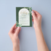 Groen Goud FOTO Trouw Uitnodiging BUDGET Flyer (Hand)