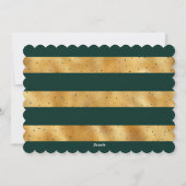 Groen Goud Foto Vrolijk Kerstfeest Kaart (Achterkant)