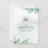 Groen Goud FOTOCODES Huwelijksdatum Bewaren RSVP Kaartje (Achterkant)