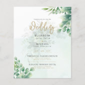 Groen Goud FOTOGRAFIE Huwelijksuitnodiging BUDGET Flyer (Voorkant)