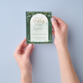 Groen Goud FOTOGRAFIE Trouw Uitnodiging BUDGET Flyer (Hand)