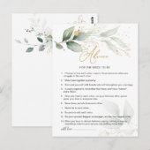 Groen & goud gebladerte Advies voor de aanstaande Briefkaart (Voorkant / Achterkant)