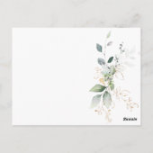 Groen & goud gebladerte Advies voor de aanstaande Briefkaart (Achterkant)