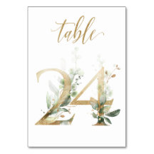 Groen & goud gebladerte, Tafel 24, Tafelnummer