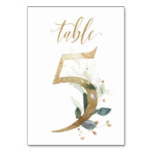 Groen & goud gebladerte, Tafel 5, Tafelnummer (Achterkant)
