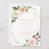 Groen & Goud Geometrisch 30e Verjaardagsfeest Kaart (Voorkant)