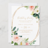 Groen & Goud Geometrisch 60e Verjaardagsfeest Kaart (Voorkant)