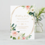 Groen & Goud Geometrisch 60e Verjaardagsfeest Kaart (Staand voorkant)