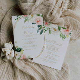 Groen & Goud Geometrisch Bachelorette Weekend Kaart