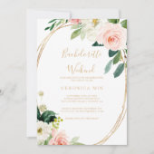 Groen & Goud Geometrisch Bachelorette Weekend Kaart (Voorkant)