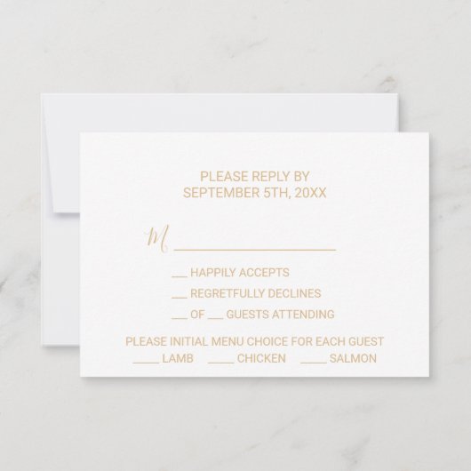 Groen Goud Geometrisch Elegant Bloemen Menu Keuze (Achterkant)