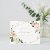 Groen & Goud Geometrisch Elegant Maid of Honor Uitnodiging Briefkaart (Staand voorkant)