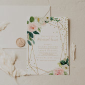 Groen & Goud Geometrisch Elegant Repetitie Diner Kaart