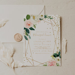 Groen & Goud Geometrisch Elegant Repetitie Diner Kaart