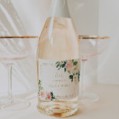 Groen & Goud Geometrische Bruiloft Mousserende Wij Sparkling Wijnetiket