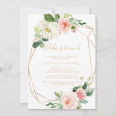 Groen & Goud Geometrische Elegante Bruiloft Brunch Kaart (Voorkant)