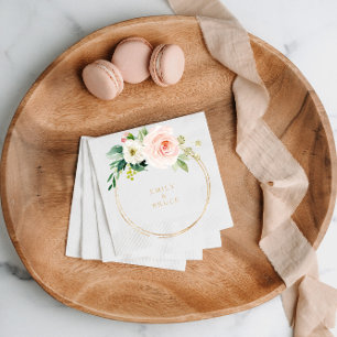 Groen & Goud Geometrische Elegante Huwelijksservet Servet