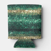 Groen Goud Glans Klaver St. Patrick's Dag Blikjeskoeler (Achterkant)