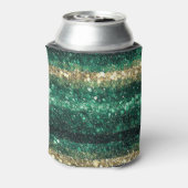 Groen Goud Glans Klaver St. Patrick's Dag Blikjeskoeler (Blikje Achterkant)