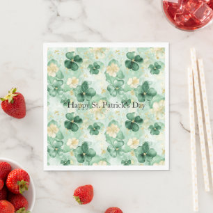 Groen Goud Glanzend Glitter St. Patrick's Day Servet