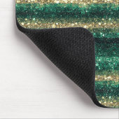 Groen Goud Glanzend St. Patrick's Day Glitter Muismat (Hoek)