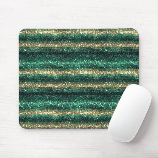 Groen Goud Glanzend St. Patrick's Day Glitter Muismat (Met muis)